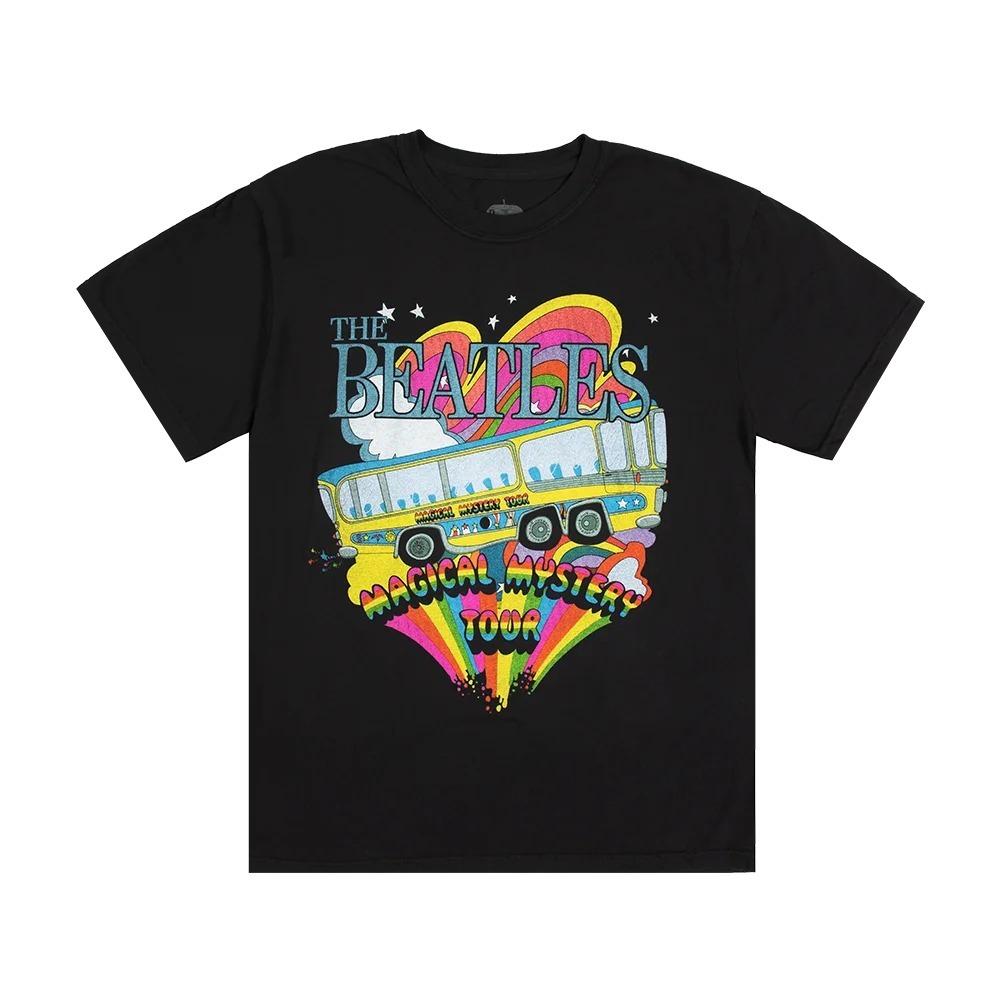 Premium Men & Women T-Shirt The Beatles  Abbey Road Zebra Crossing  Vintage Gewassen Oversized T-shirt met Korte Mouwen M