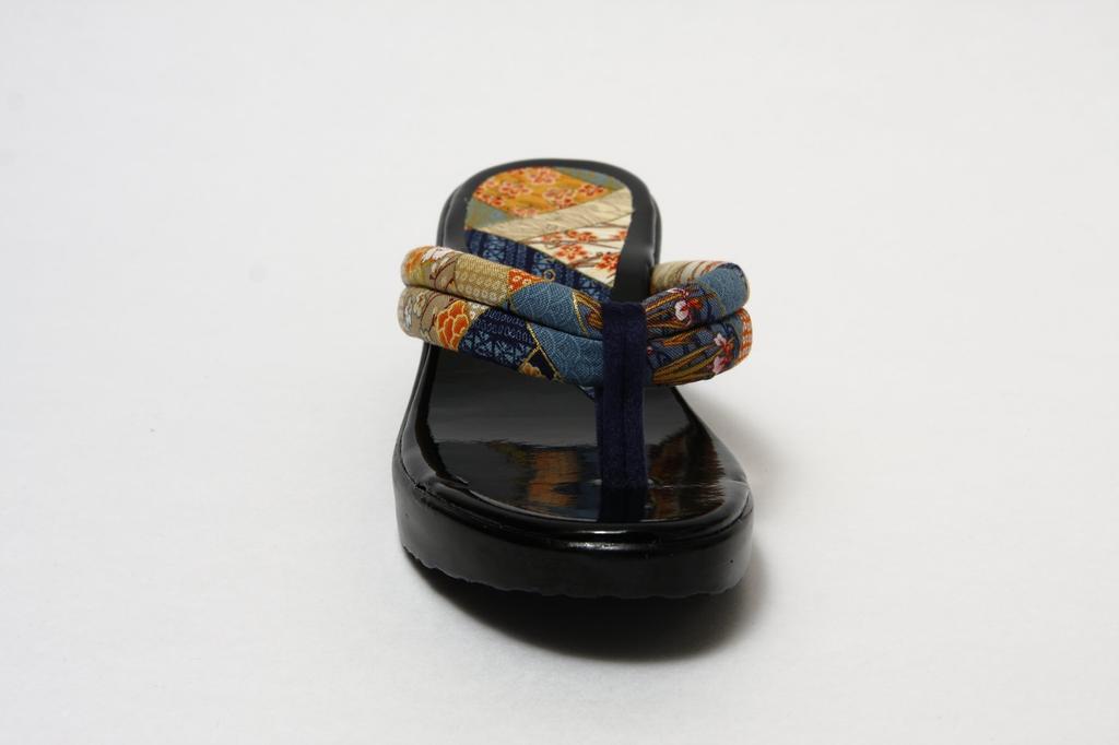 Hasegawa sandals with comfortable urethane perfect for everyday wear or Made in Navy size Japanese-patterned soles, yukata. Japan. blue, M.