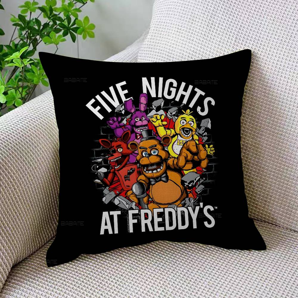 Fnaf Five-nights-At-Freddys Gepersonaliseerde Kussen Stofhoes Slaapkamer Kinderfeest Decoratie Kussensloop Verjaardag Kinderen Cadeau 55x55cm