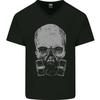 Grey Skull Gas Mask Biker Gothic Mens V-Neck Cotton T-Shirt Unisex T-Shirt