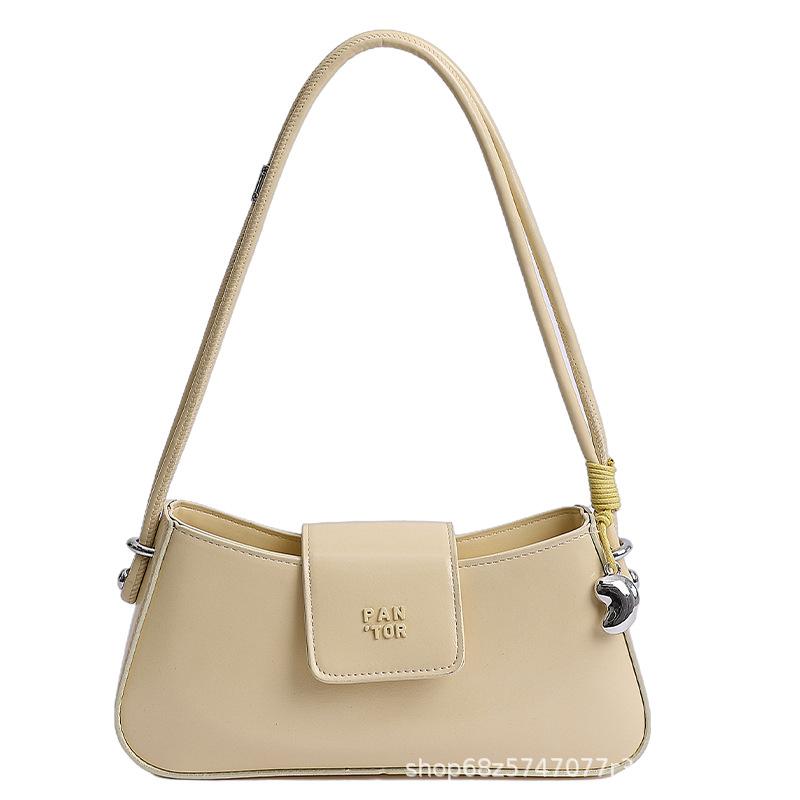 Women's ins fashion new cross-body trendy women's bag 2025 spring and summer armpit baguette bag Korean ballet style shoulder bag