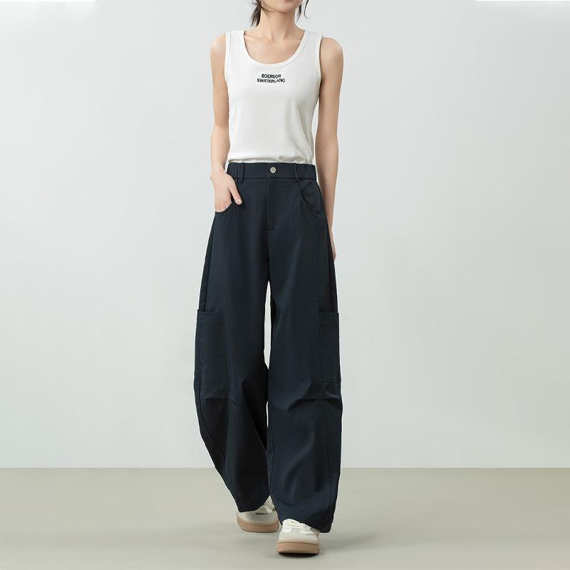 Women s Retro Wide-Leg Cargo Pants - Spring 2026 Collection M темно-синий