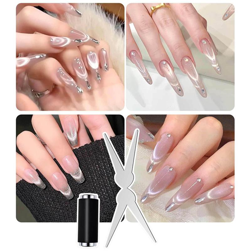 Multifunctional Cat'S Eye Nail Magnetic Stick Super Strong Gel Polish Magnet Pen Cylinder Magnetic Cat'S Eye Magnet Iron Sheet