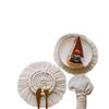 Hand-Woven White Cotton Linen Tassel Coaster - Heat Insulation Pad
