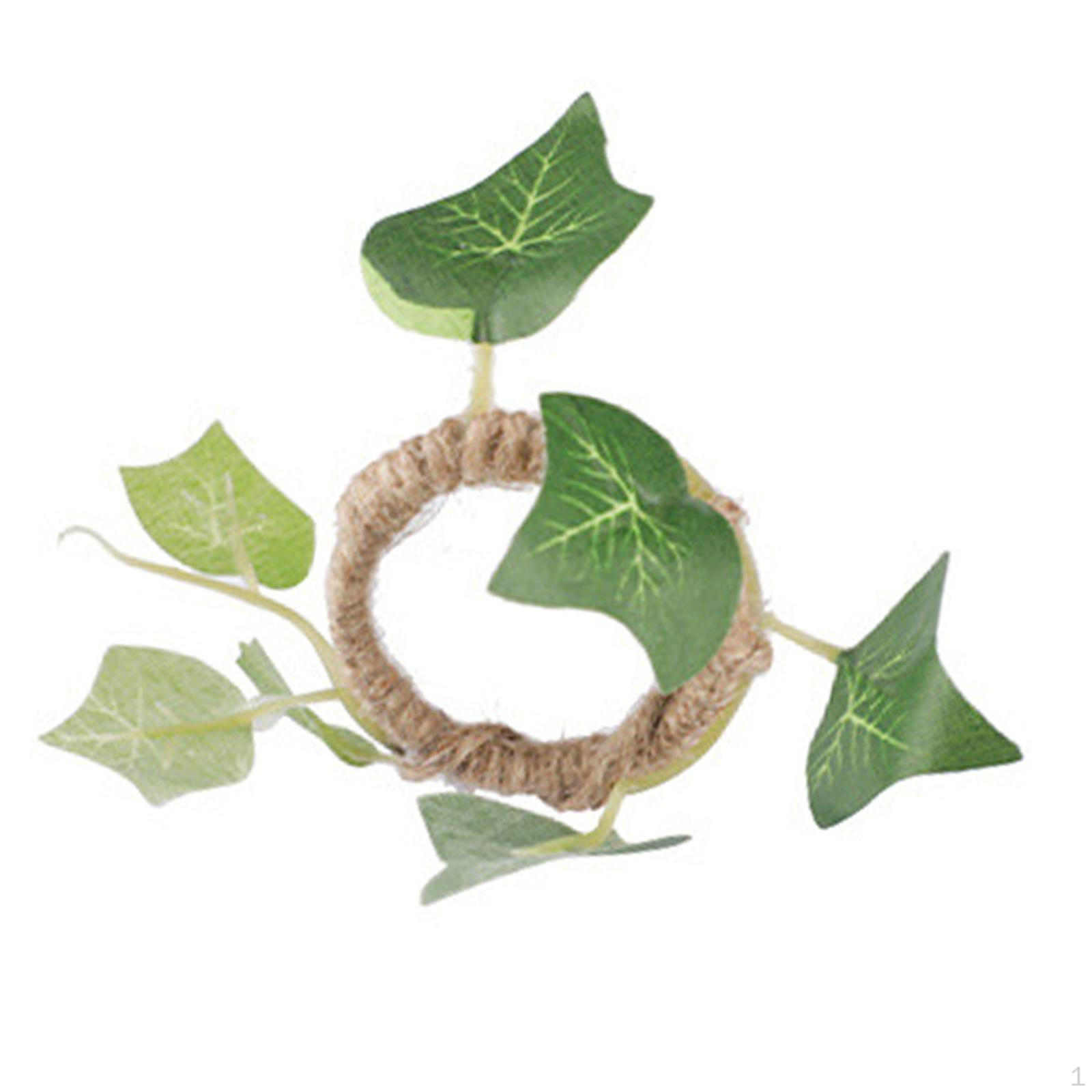 

Elegant Leaf Napkin Holder Set for Festive Table Decor Style B 5cmx15.7cm
