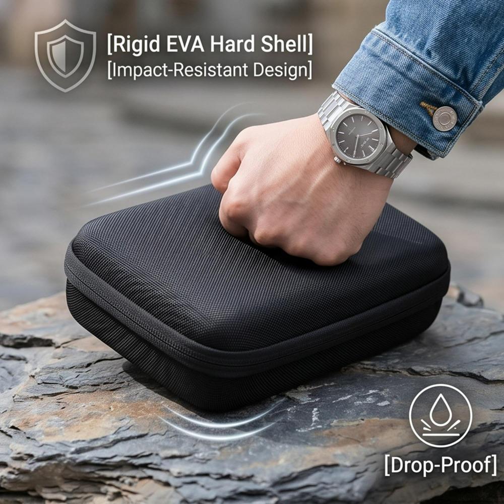 Portable Protective Storage Bag for DJI Osmo Pocket 4/3 EVA Hard Carrying Case with Hand Strap for DJI Pocket 3 Protective Bag