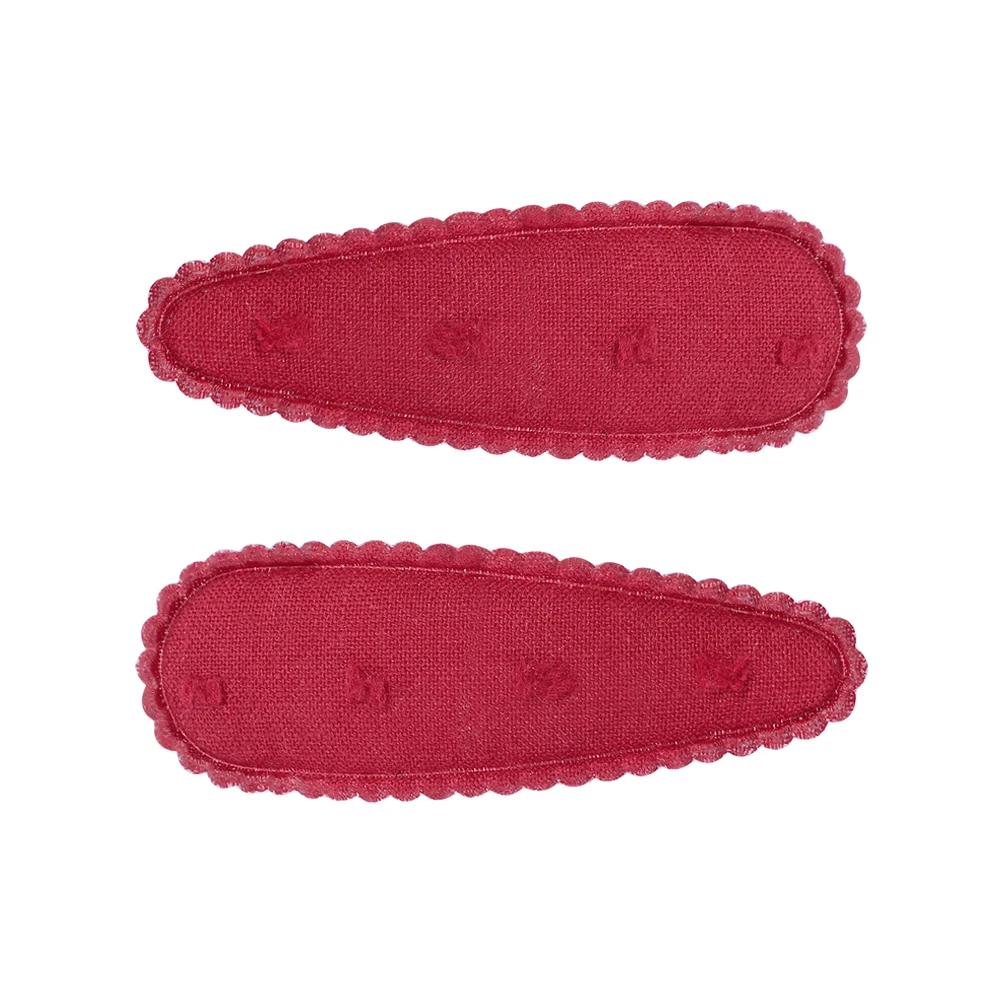 2 Stück/Set Bedruckte BB Haarspange Haaraccessoires Handgefertigt Leinwand Blume Haarspange Mädchen Süße Haarspangen Kopfschmuck Geschenk