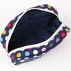 Maeda Senko Goshiki Series Horizontal Navy X W18 X D6cm Hanpu-do [KYOTO JAPAN] Five-Color Pouch, Five-Color Dots Blue, Size Approx. H8.5