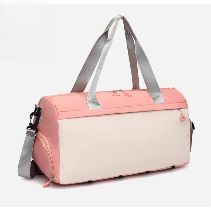 

Large Capacity Hand-held Travel Bag with Shoe Storage Can Hold Yoga Mat Yoga Bag розовый