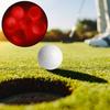 6 STÜCKE Synthetischer Gummi LED Leuchtender Golfball Hell Attraktiv für Nacht TagestrainingRot