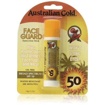 Australian Gold Face Guard Sunscreen Stick SPF50, 1 Piece, 14g