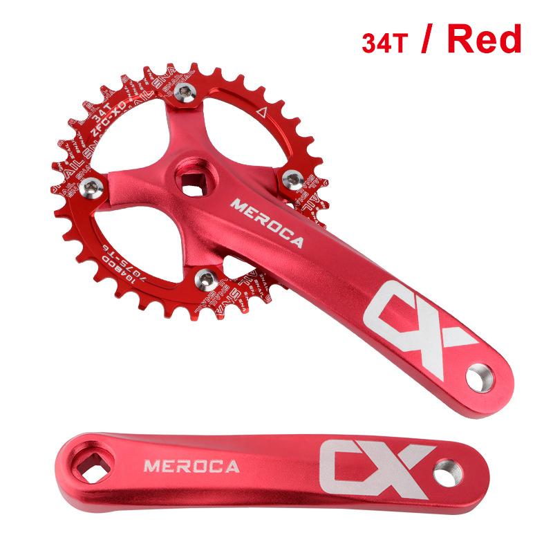 Günstiger Fahrradkurbelsatz aus Aluminiumlegierung Günstiger 104mm BCD Vierkant MTB Mountainbike Kurbelgarnitur 32/34/36/38T