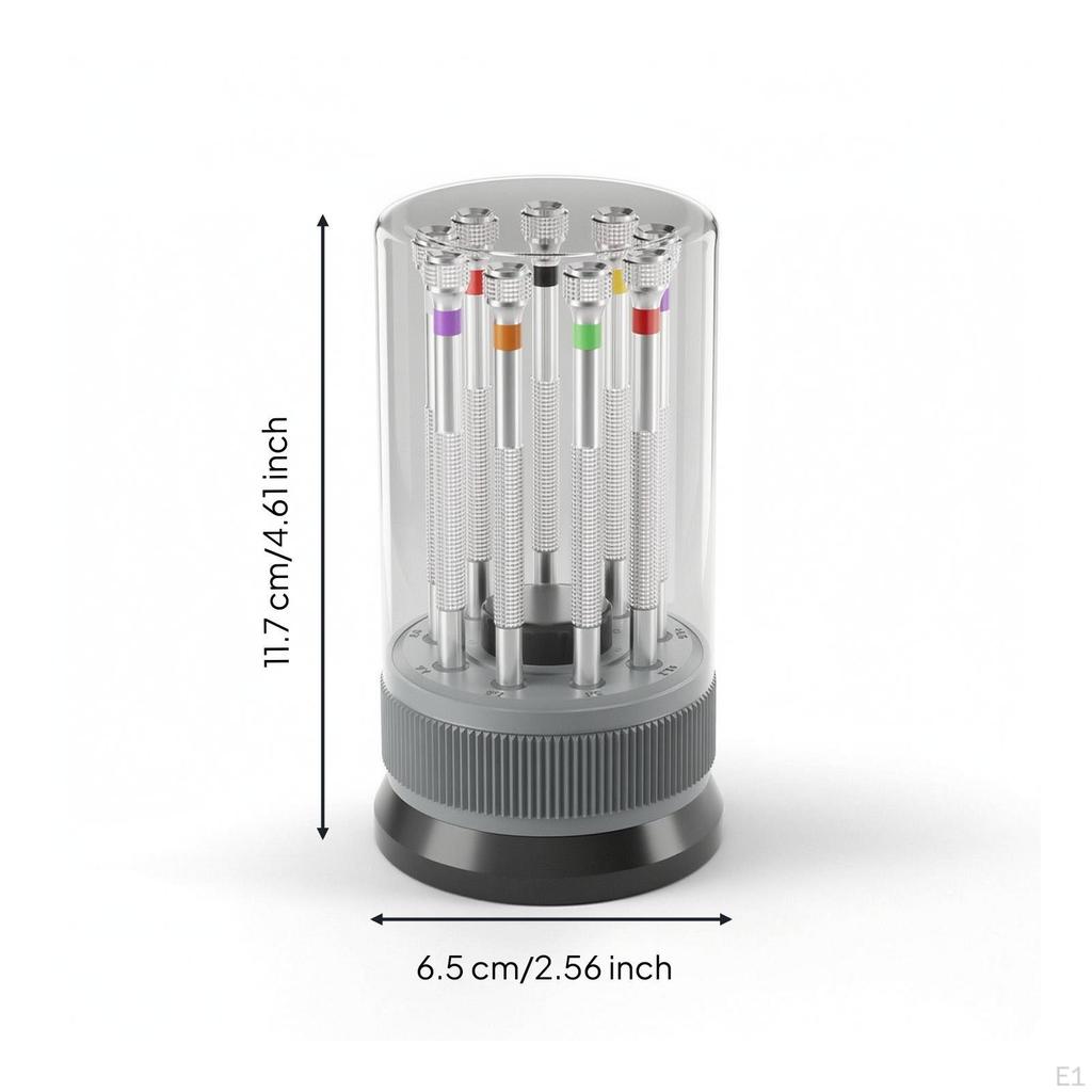 9 Pieces Precision Screwdriver Set Knurled Small Color Coded Tool for