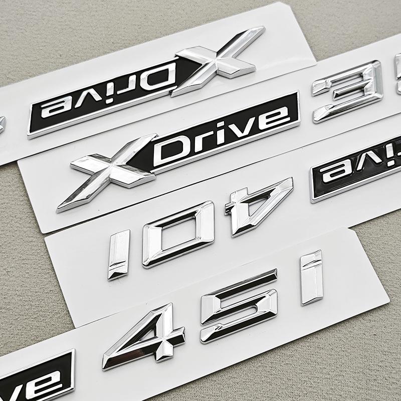 3D ABS Chrome Logo XDrive 18i 20i 23i 25i 30i 35i 40i 45i 48i Emblem Car Trunk Badge For BMW X3 X5 X6 F15 F16 F25 F30 Accessorie