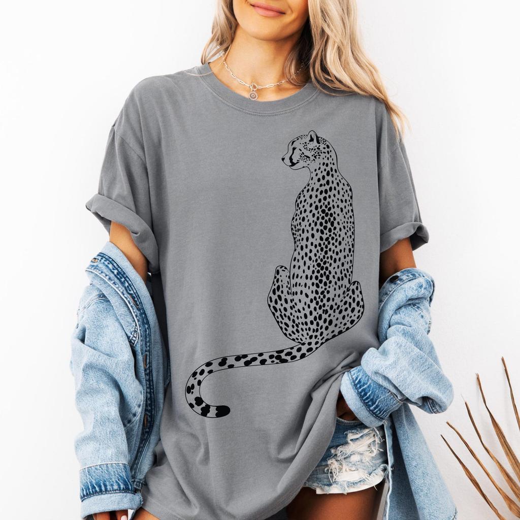 Leopard Graphic Comfort Colors Tshirt Cotton Comfortable Oversized Tee Funny Animal Harajuku Y2k Tops Streetwear Gift Clothes