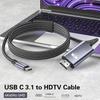Type-C to HDTV 4K High Definition Adapter Cable for Laptop, Mobile Phone, Tablet, Projector Screen Casting