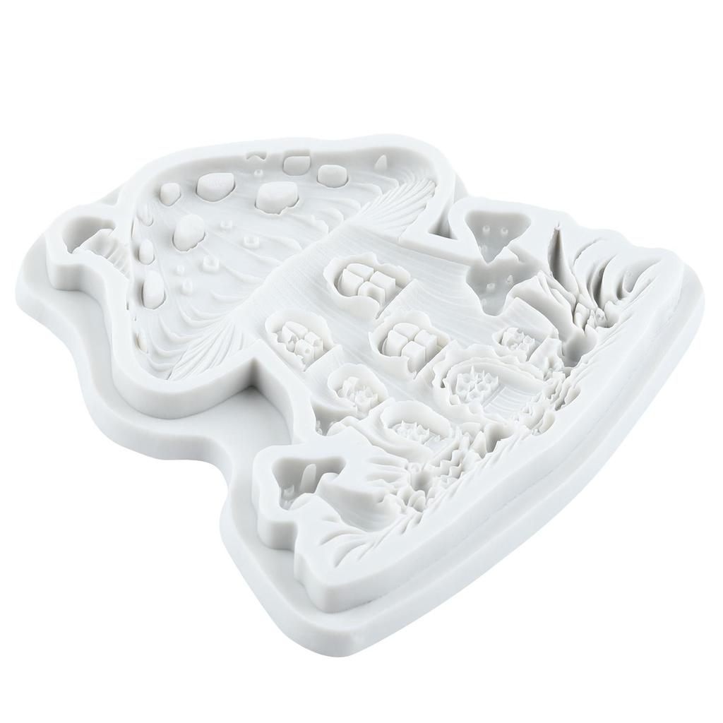 Mushroom House Silicone Molds Mushroom Fondant Mold Cake Decorating Tools Cupcake Topper Candy Chocolate Gumpaste Mold