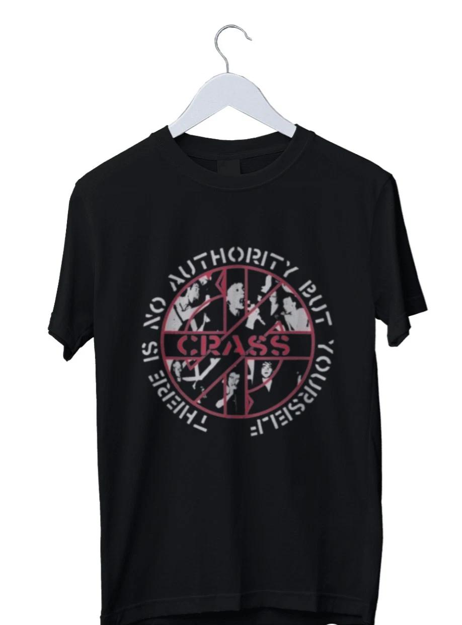 Men s Casual Music Crass There Is No Authority Crass Pk Band T-Shir... XL