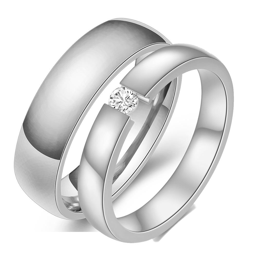 Fashion Wedding Jewelry Bands for Couples Black Stainless Steel Rings for Women Men Boy Girl Party Accessories Wholesale