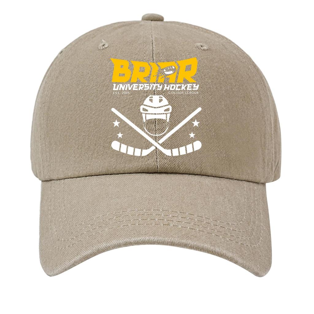 Washed Cotton Baseball Cap Vintage Soft Top Denim Hat Adjustable Strap Printed Design College League Sports Style Unstructured Fit