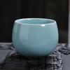 Chinese Tradition Ru Kiln Ceramic Tea Cup Handmade Ice Crack Teacup Household Tea Bowl Travel Personal Master Cup Tea Set