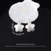 Hand-Sewn Irregular White Conch Shell Decorative Buttons for Skirts and Shirts