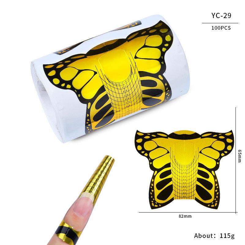 Nail Paper Tray, French Nail Phototherapy Nail Extension Tool, Nail Butterfly Rectangular Nail Paper Tray Direct Sales