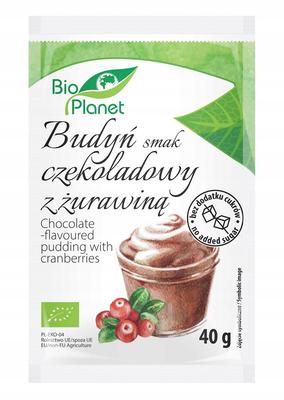ORGANICZNY BUDYŃ CZEKOLADOWY Z ŻURAWINĄ 40g Bio Planet