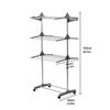 3 Tier Clothes Airer Horse Stainless Laundry Rack Foldable Clothes Drying Rack Hanging Drying Folding Storage Organizer
