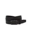 Daks Black Check Pattern Embossed Matte Buckle Cowhide Automatic Belt Dbbe6f088
