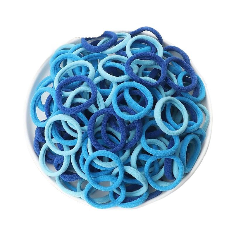 4cm Solid Color Elastic Hair Ties, Girls High Ponytail Towel Circle Hair Accessories