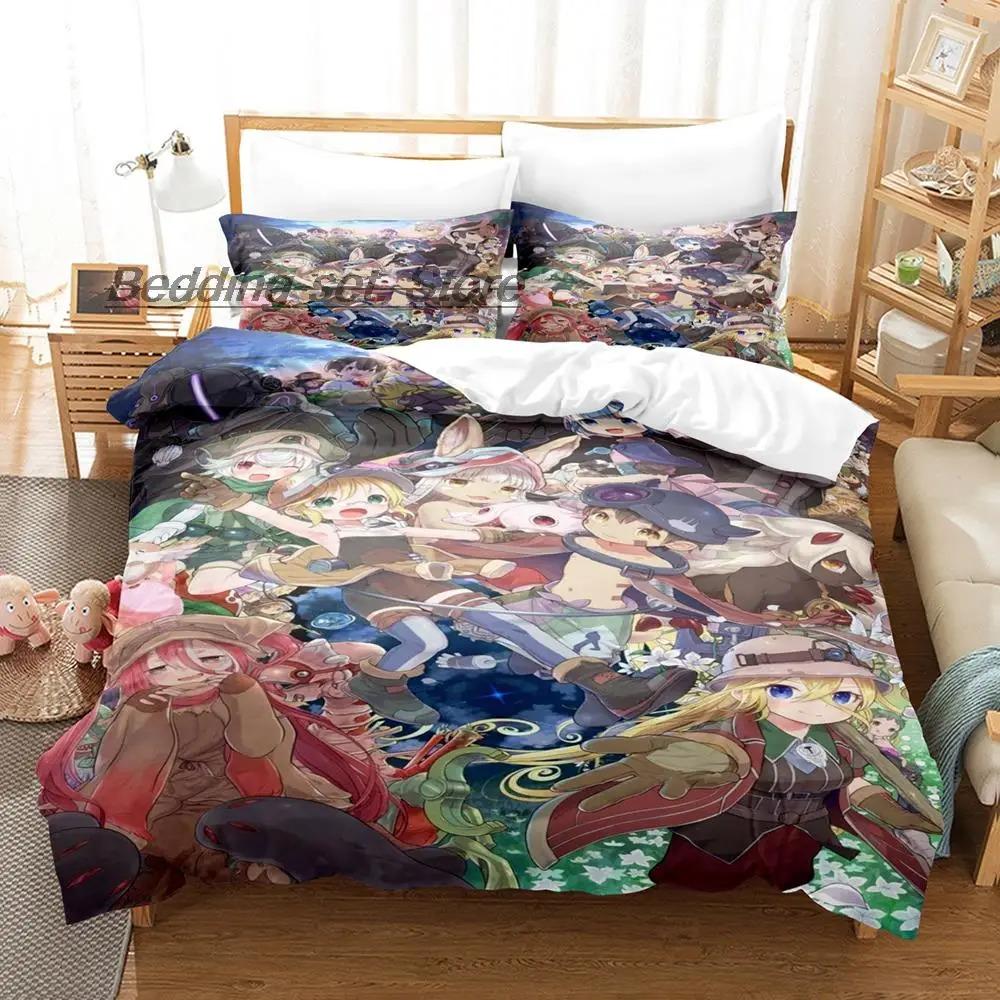 New Made In Abyss Bedding Set Single Twin Full Queen King Size Bed Set Aldult Kid Bedroom Duvetcover Sets 3D Anime Bed Sheet Set