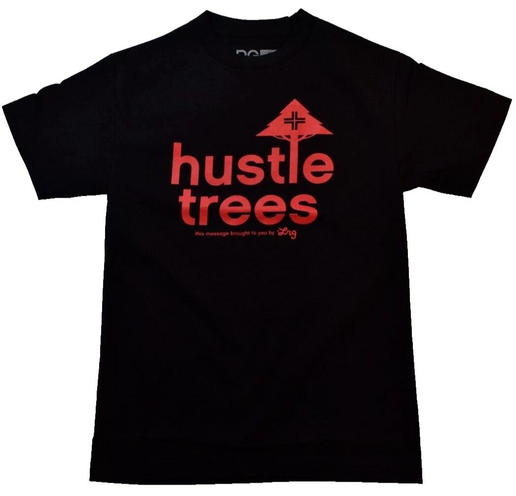 LRG Hustle Trees Lifted Research Group Mens Red Graphic Black Shirt NWT S XL