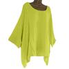 Womens Ladies Casual Plus Size Loose Cotton Linen Color Tops Shirt Blouse