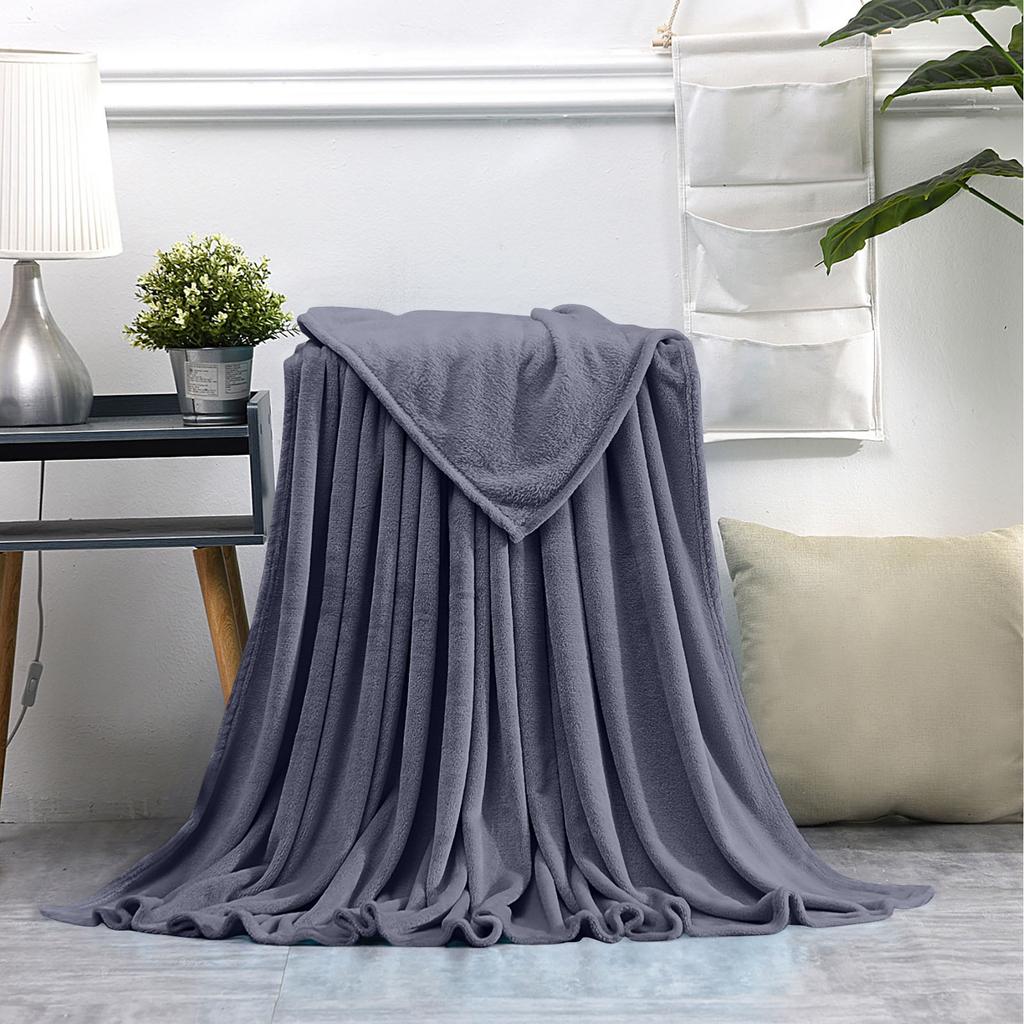 Faux Blanket, Super Soft Warm Solid Warm Micro Plush Fleece Blanket Throw Rug Sofa Bedding, Cozy &  Blanket