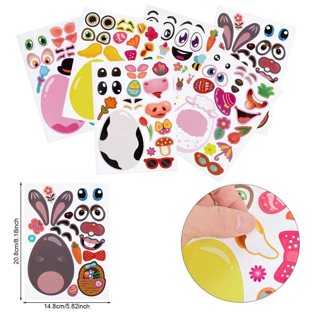 Delightful Xh108 Childrens Easter Stickers Interactive Puzzle Fun Crafting