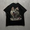 Vintage Husky Shirt Large Black 2000s Sled Dog