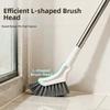 Long Handle Toilets Brush L-shaped Brush Head Gap Cleaning Brush Floors Brush  Kitchen