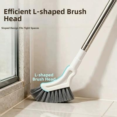 Stainless Steel Extendable Cleaning Brush Long Handle Bathroom Grooves Brush Floors Brush  Bathroom
