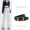Trendy Women's Simple Durable Leather Belt Elegant Pin Buckle For Casual Outfits