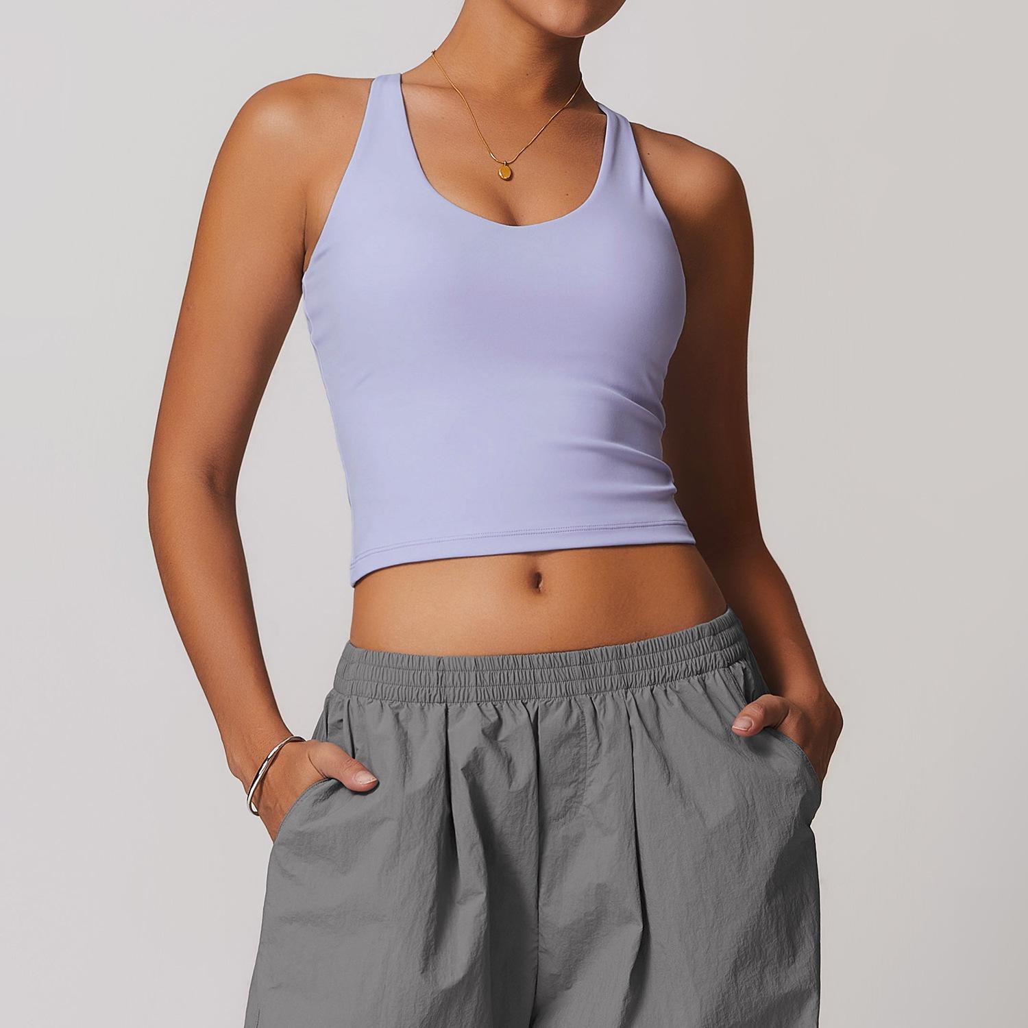 

Zechuang Women s Cross Back Yoga Tank Top - Brushed Tight Fit for Outdoor Fitness Small