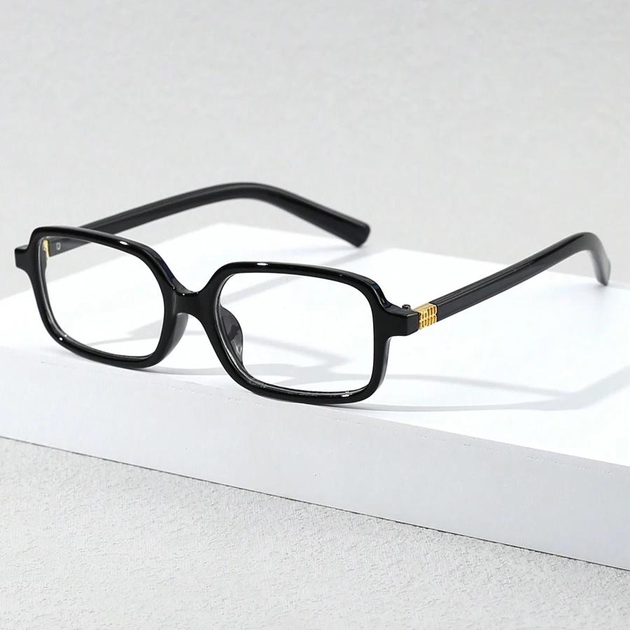 Black Square Anti-Blue Light Glasses Women Small Optical Frame Eye Protection Eyeglasses Reading Glasses Office Computer Goggles