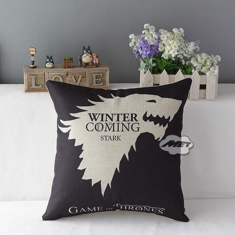 Thrones Of Game Cotton Linen Pillow Case Waist Throw Cushion Covers Decor Home