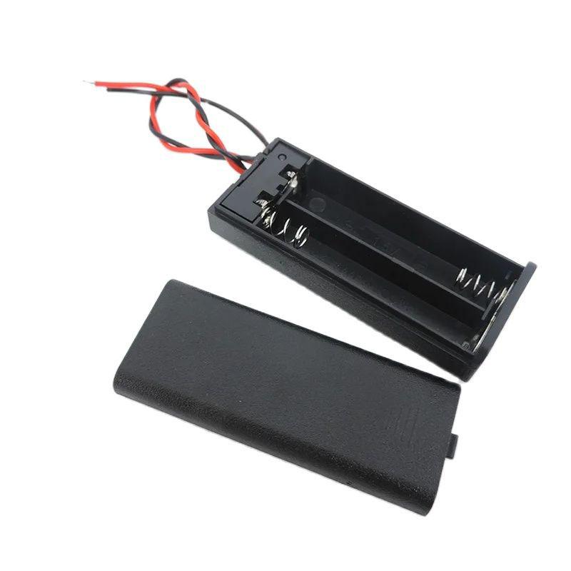 10pcs 2 Slot Port AAA Battery Holder Case Box with Leads with ON/OFF Switch Cover Standard Battery Container