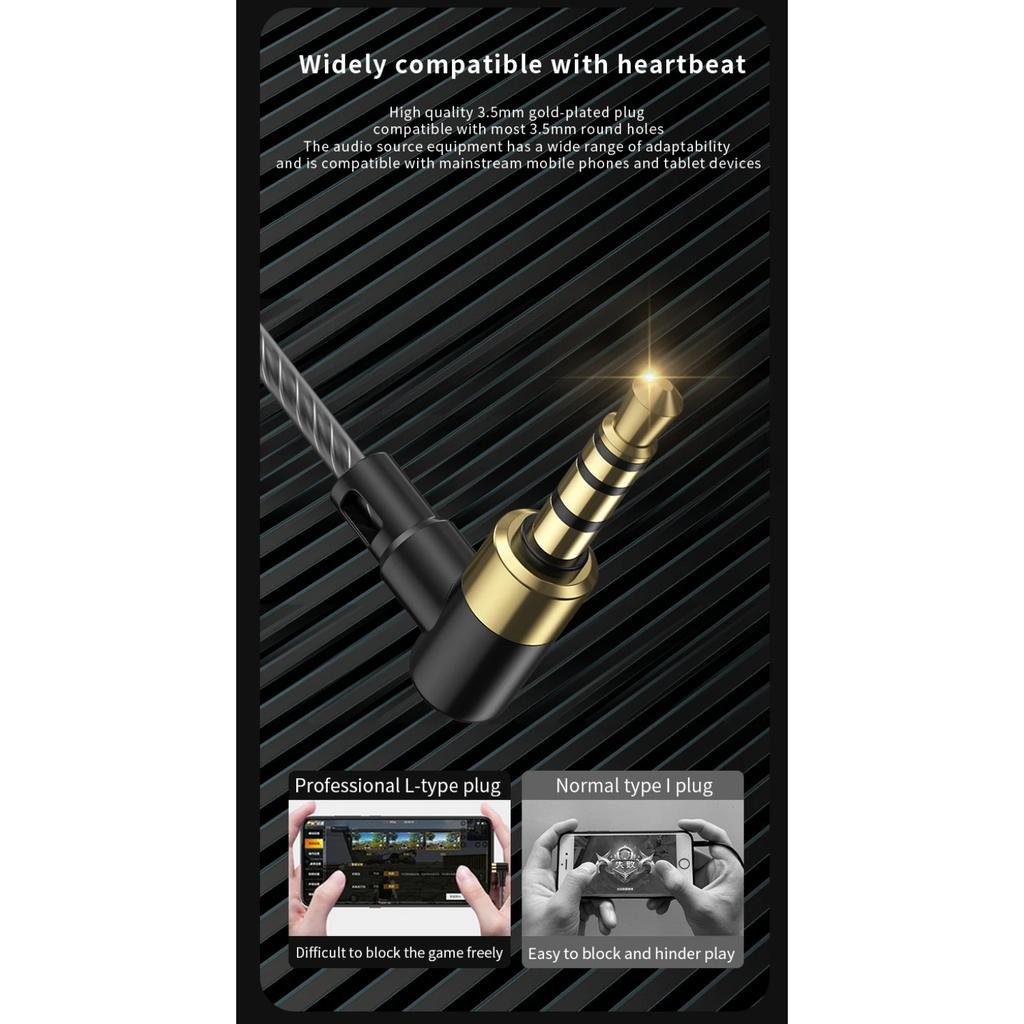 3.5mm Wired Earphones 8mm Dual Dynamic Coil HiFi Bass Stereo Earbuds Sports Gaming In-Ear Headset Headphones with Microphone