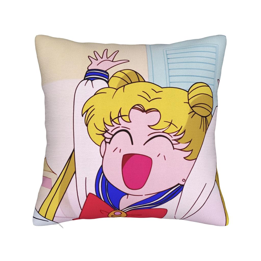Sailor Moon Kawaii Meme Pillow Case Soft Pillow Cover Vintage Pillowcases For Sofa Home Decoration