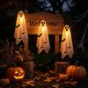 Holiday Yard Hanging Ornaments Scary Ghost Decor, Spooky Bat Print Decor for Porch Festive And Eave Tree, Glow-in-the-Dark Outdoor Halloween