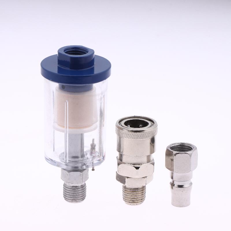 Air Oil Water Separator Filter Kit 1/4'' Thread With Moisture Trap Spray Gun Pressure Parts Air Compressor Tool Jpn Interface