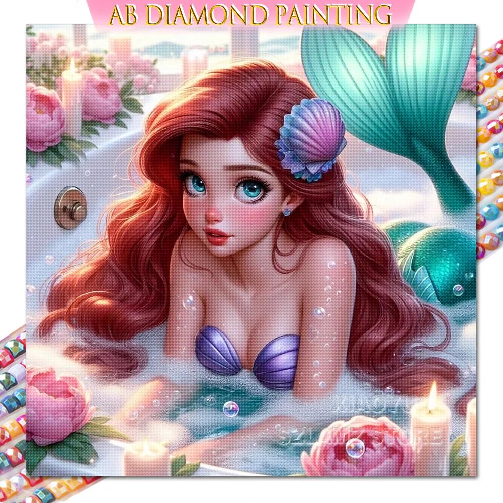 Princess Tiana Diamond Painting Kit AB Round Drills Art Embroidery Mosaic Handmade Gift New Wall Decoration Products