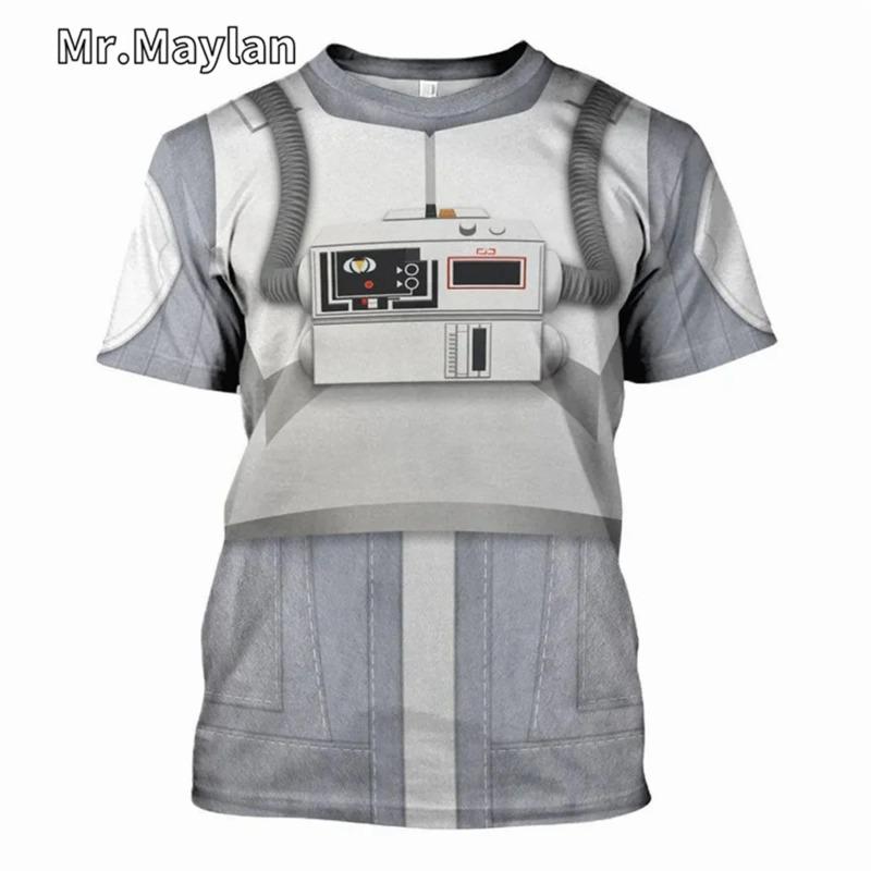 Maglietta Cosplay Costume di Darth Vader Stampa 3D Completa T-shirt da Uomo Nuova Moda Manica Corta Camicia Estiva Streetwear Unisex Magliette Top